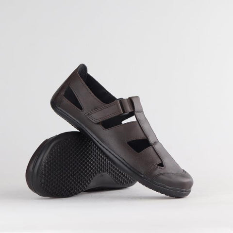 Boys School Sandal in Brown Sizes 39-47 - 7818