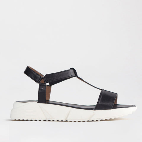 Strap Slingback Sandal in Black - 12685