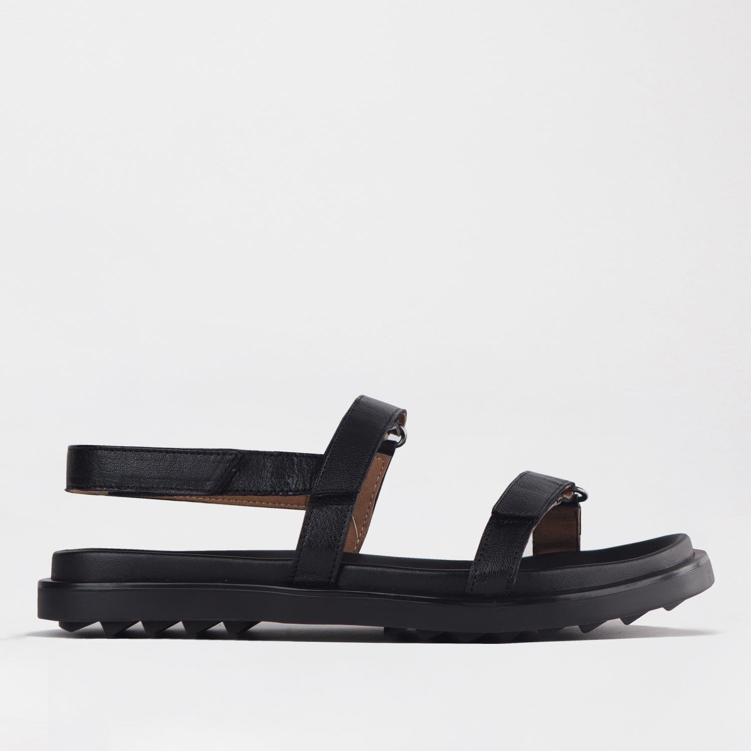 Froggie Shoes Shoes C36 / Black / 12690 Strappy Flat Sandal in Black - 12690