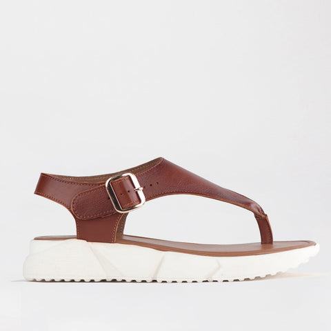 Thong Sandal in chestnut - 12709