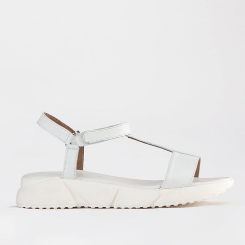 Strap Slingback Sandal in White - 12685