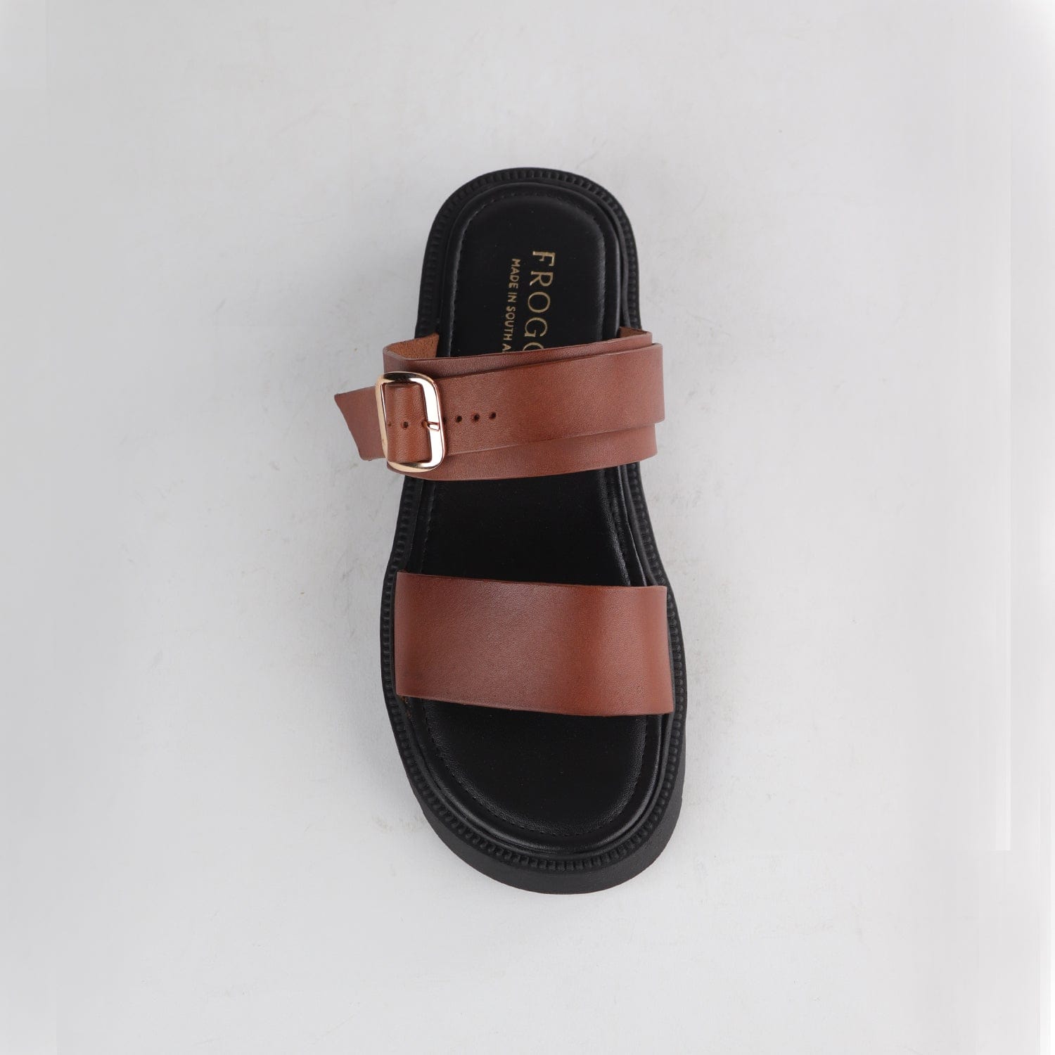 Froggie Shoes Shoes Double Band Buckle Strap in Chestnut - 12695