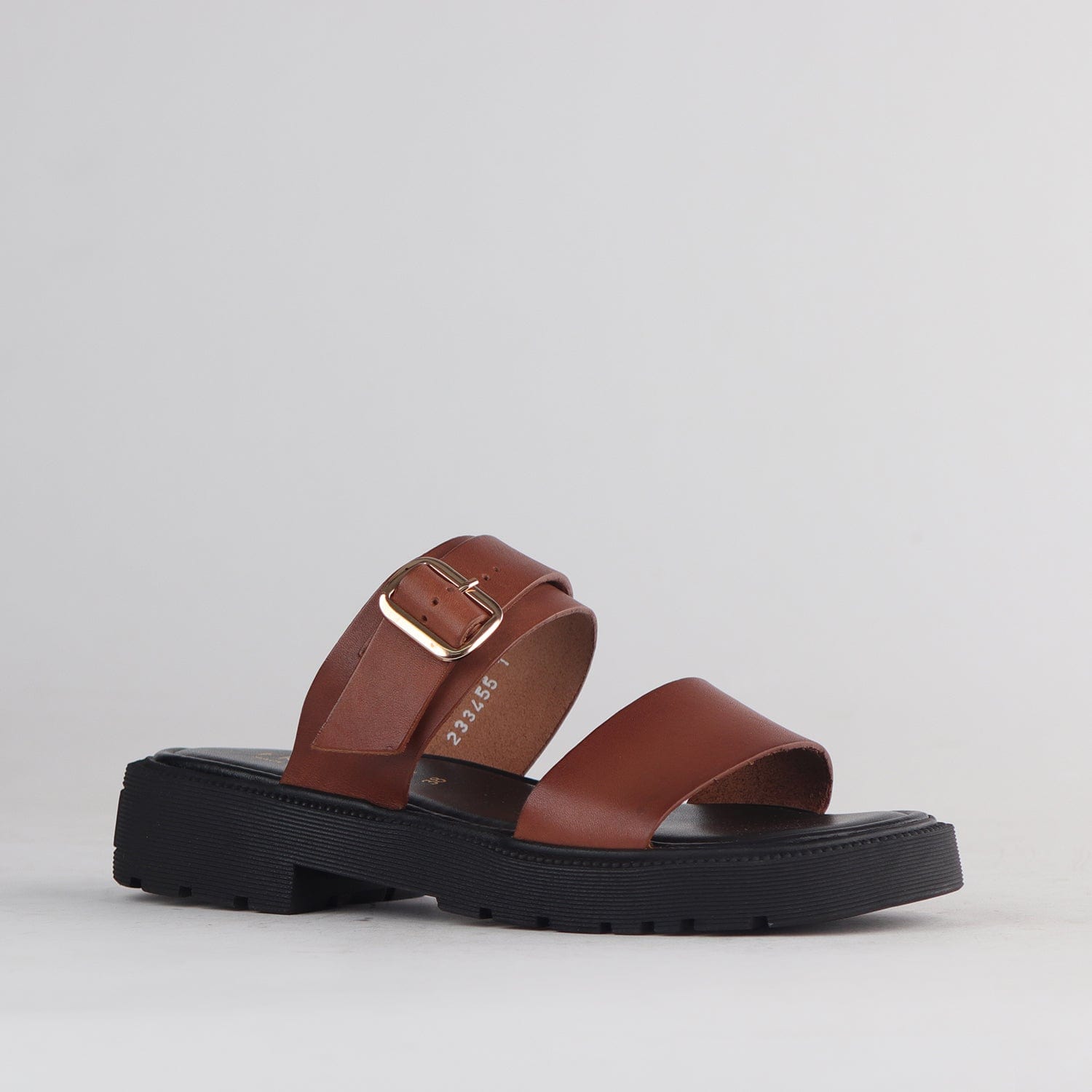 Froggie Shoes Shoes Double Band Buckle Strap in Chestnut - 12695