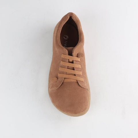 Men's Elastic Lace barefoot sneaker with Removable Footbed in Tobacco - 12749