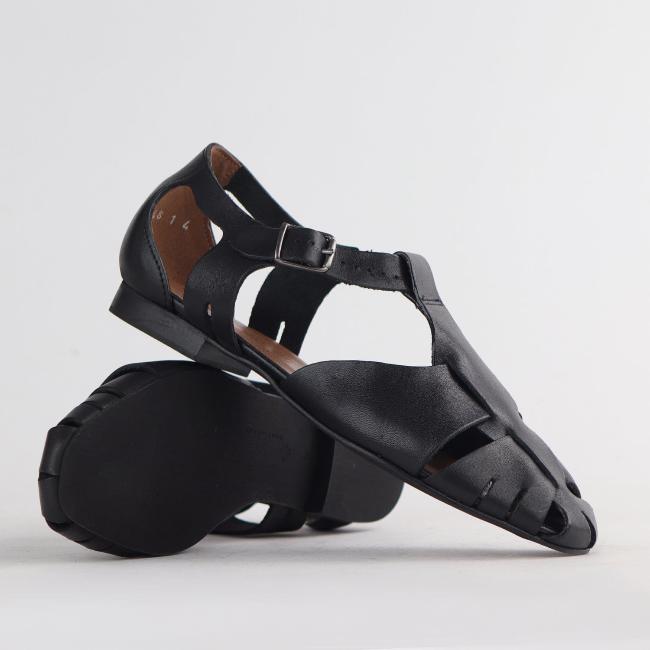 Flat Sandal | Fisherman Leather Sandal | South Africa Sandal black