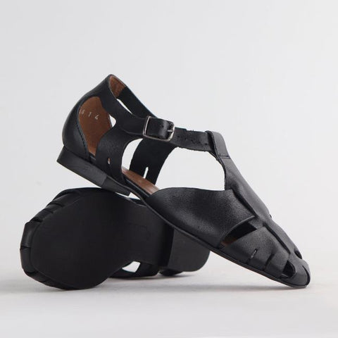 Fisherman Sandal in Black - 12674