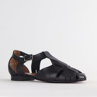 Flat Sandal | Fisherman Leather Sandal | South Africa Sandal black