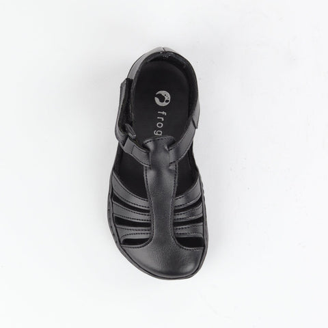 Girls School Sandal in Black Sizes 24 - 27 - 7809