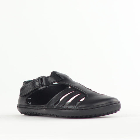 Girls School Sandal in Black Sizes 28 - 35 - 7810