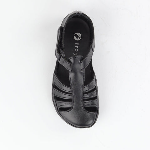 Girls School Sandal in Black Sizes 36 - 43 - 7811