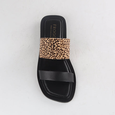 Grecian inspired Flat Mule Sandal in Cheetah Print Multi - 12716