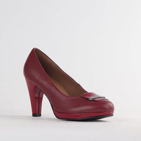 High Heel Court Shoe in Red - 12055