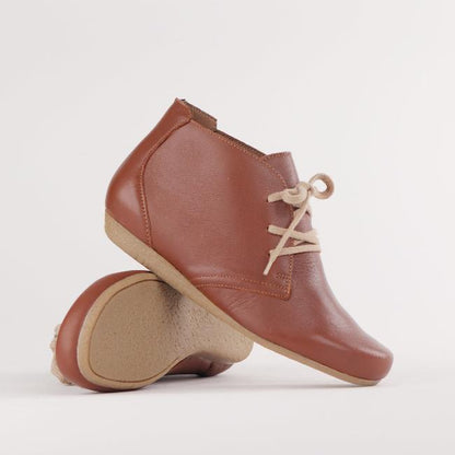 Froggie Shoes Shoes Lace-up Ankle Boot in Chestnut - 12029