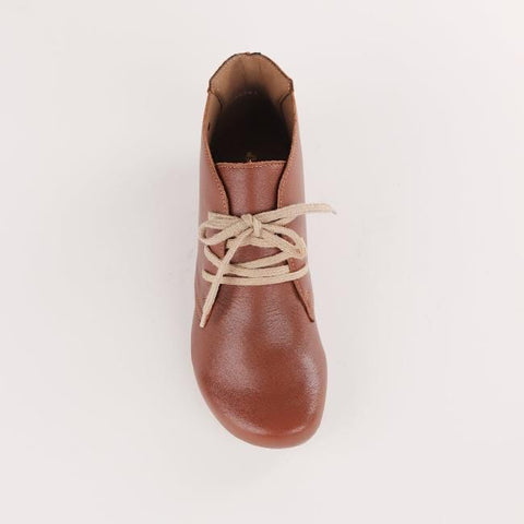 Lace-up Ankle Boot in Chestnut - 12029