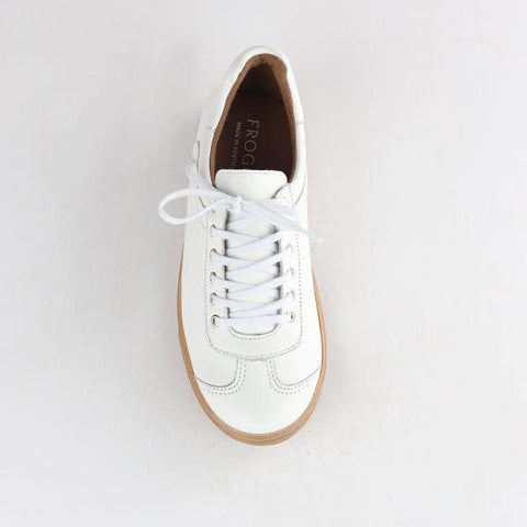 Lace-up Sneaker with Removable Footbed in White - 12814