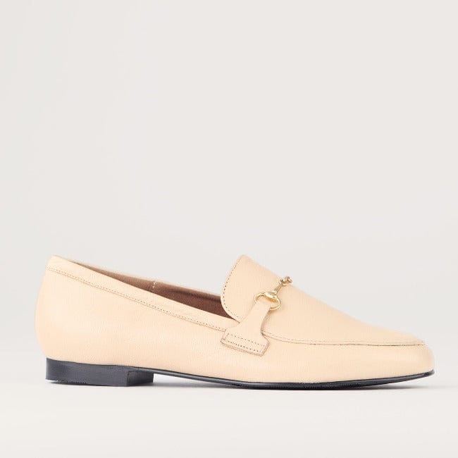 Froggie Shoes Shoes Loafer with Gold Trim in Cream - 12451