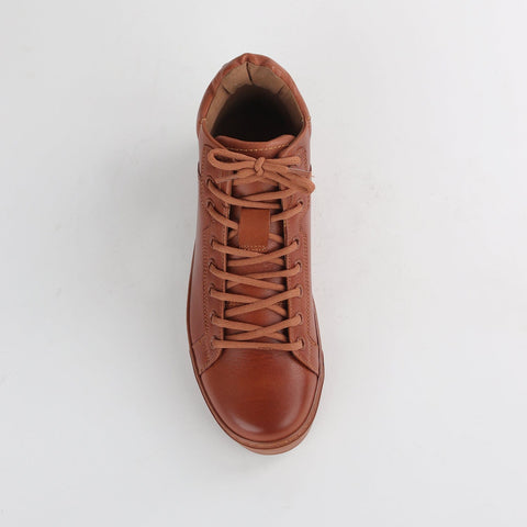 Men's High-top Sneaker with Removable Footbed in Chestnut - 12744