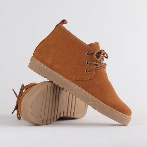 Men's Suede Vellies with Removable Footbed in Tan Suede - 12746