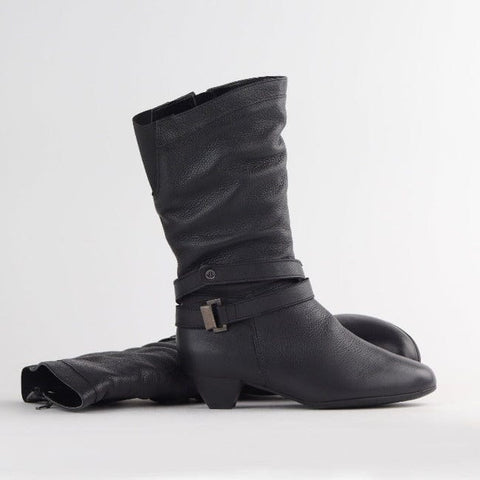 Mid-Calf Boot in Black - 12487