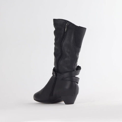 Mid-Calf Boot in Black - 12487