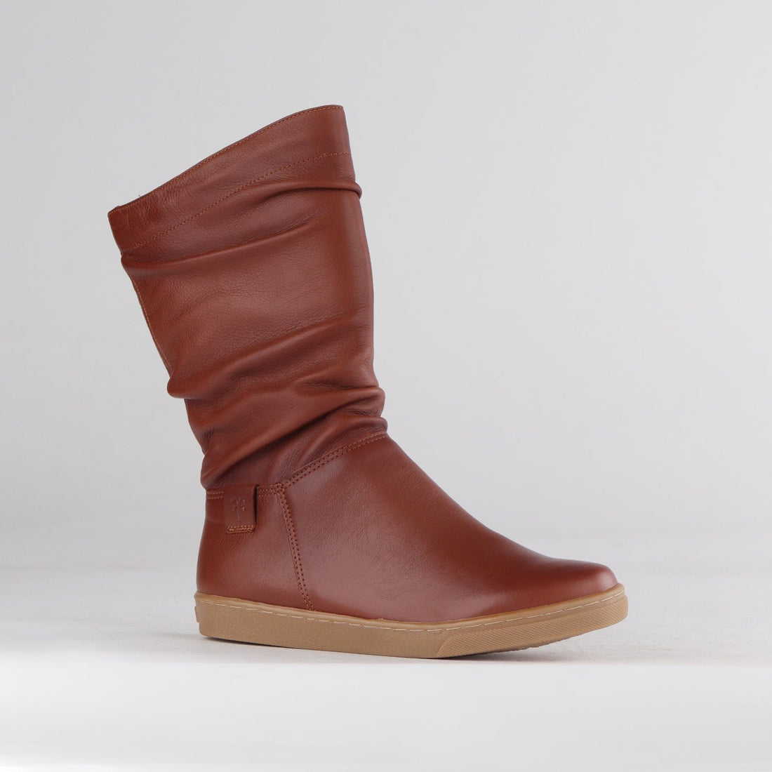 Froggie Shoes Shoes Mid-Calf Boot in Chestnut - 10970