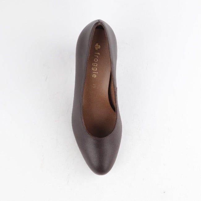 Mid Heel Court Shoe in Brown 12045