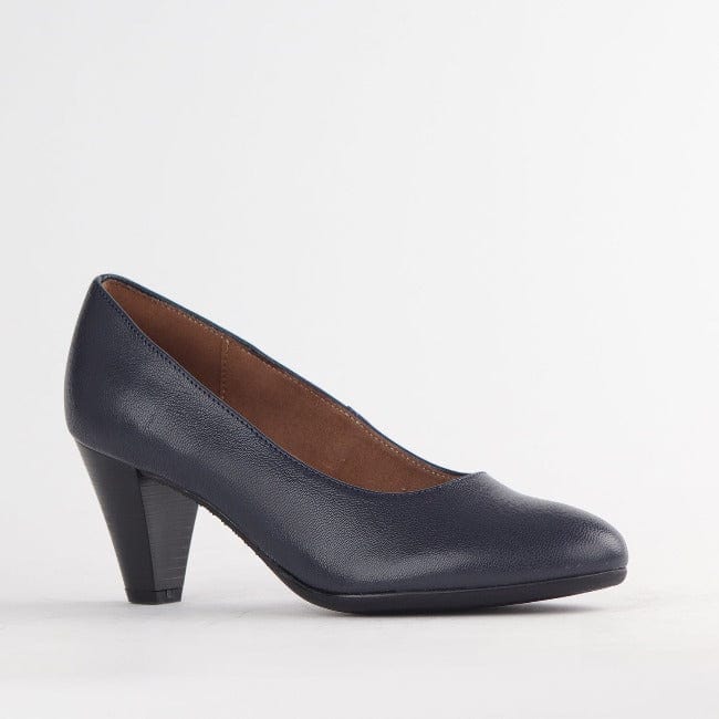 Froggie Shoes Shoes Mid Heel Court Shoe in  Navy - 12045