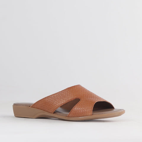 Mule Flat Sandal Tan - 12407