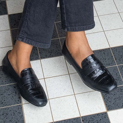 Penny Loafer in Black Multi - 12587