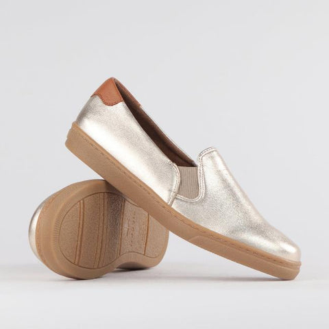 Slip-on Sneaker with Removable Footbed in Gold Multi - 12750