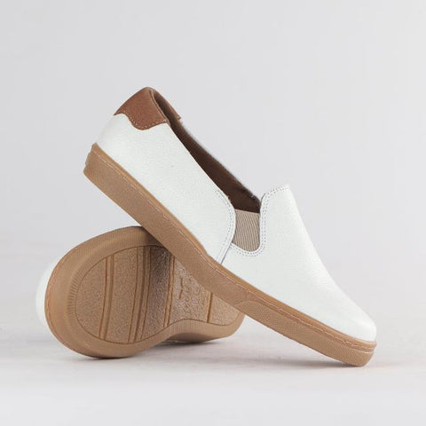 Slip-on Sneaker with Removable Footbed in White Multi - 12750