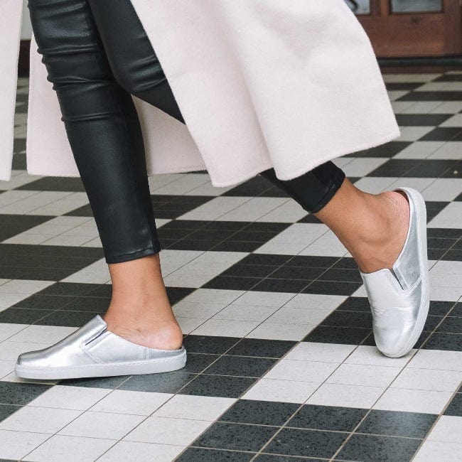 Slip on sneakers silver online