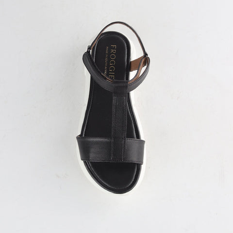 Strap Slingback Sandal in Black - 12685