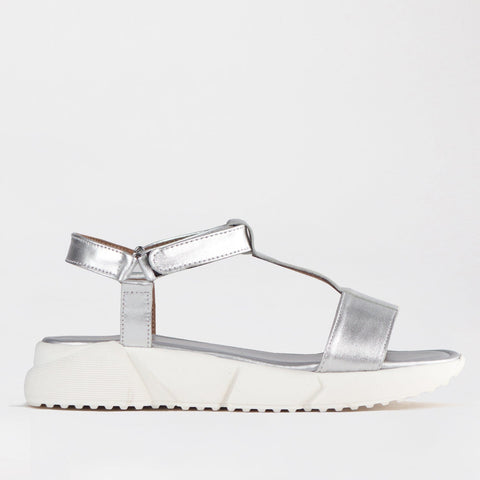 Strap Slingback Sandal in Silver - 12685