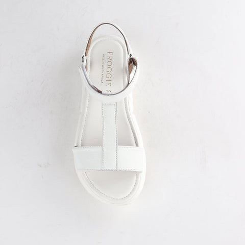 Strap Slingback Sandal in White - 12685