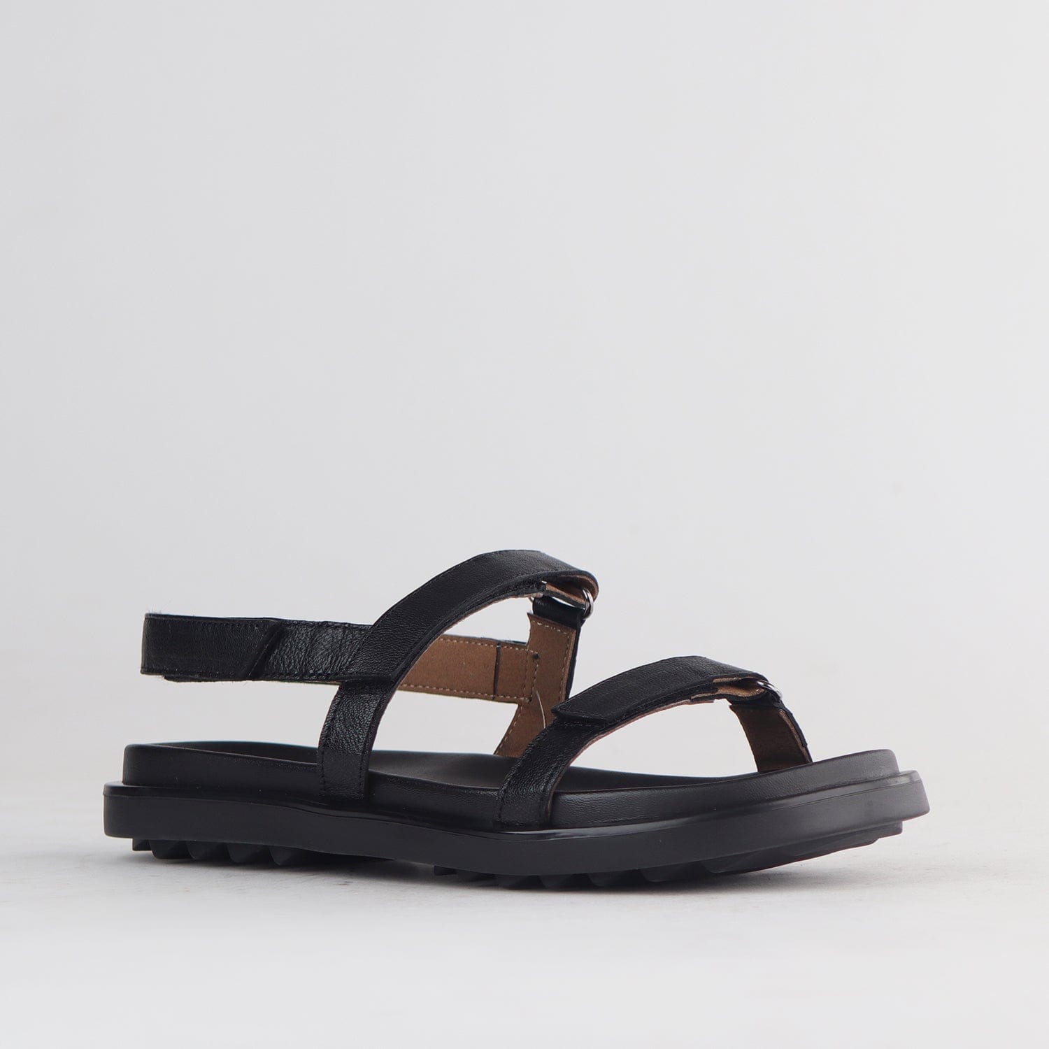 Froggie Shoes Shoes Strappy Flat Sandal in Black - 12690