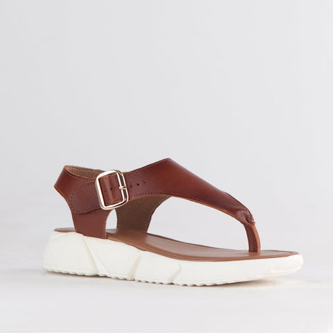 Thong Sandal in chestnut - 12709