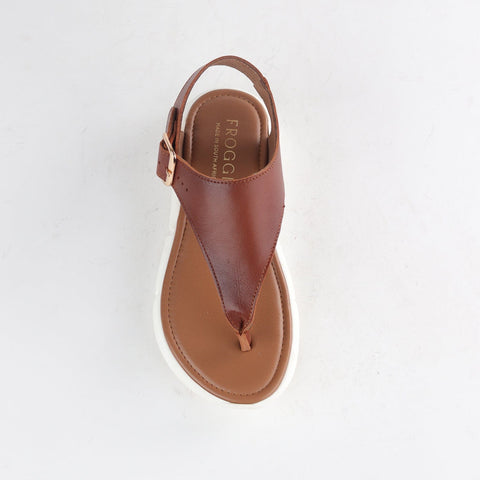 Thong Sandal in chestnut - 12709