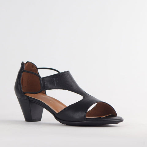 Wider Fit T-Bar Heel in Black  - 11645