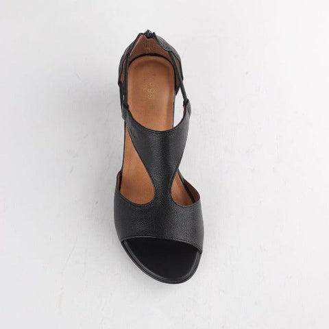 Wider Fit T-Bar Heel in Black  - 11645