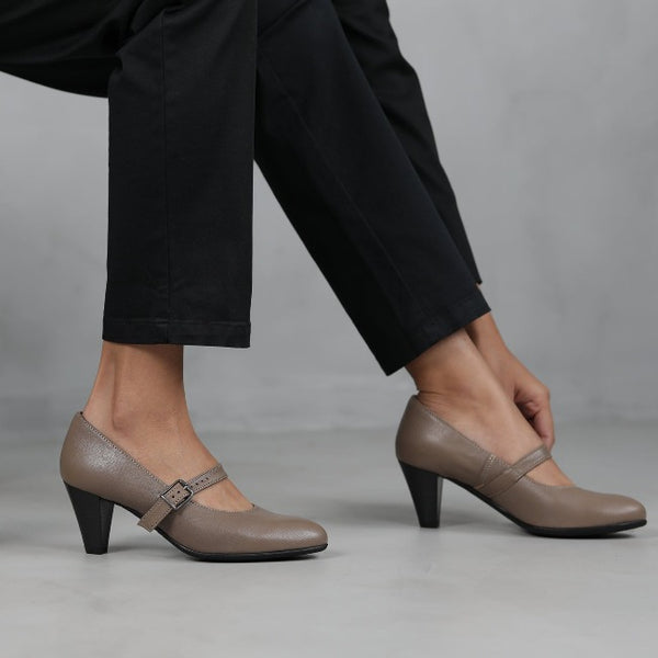 Froggie Classic Mary Jane Court Shoe| Froggie Mid-heel | Comfortable Leathe Court Shoe Heel 
