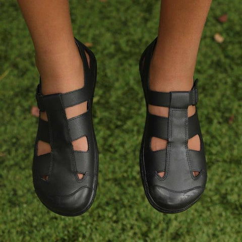 Boys School Sandal in Black Sizes 34 - 38 - 7817