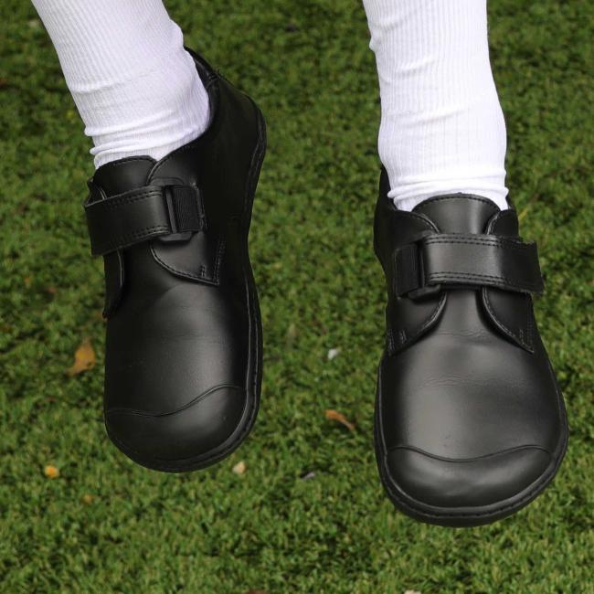 Boys Velcro School Shoes in Black Froggie Leather Shoes South Africa C33 Black 7813